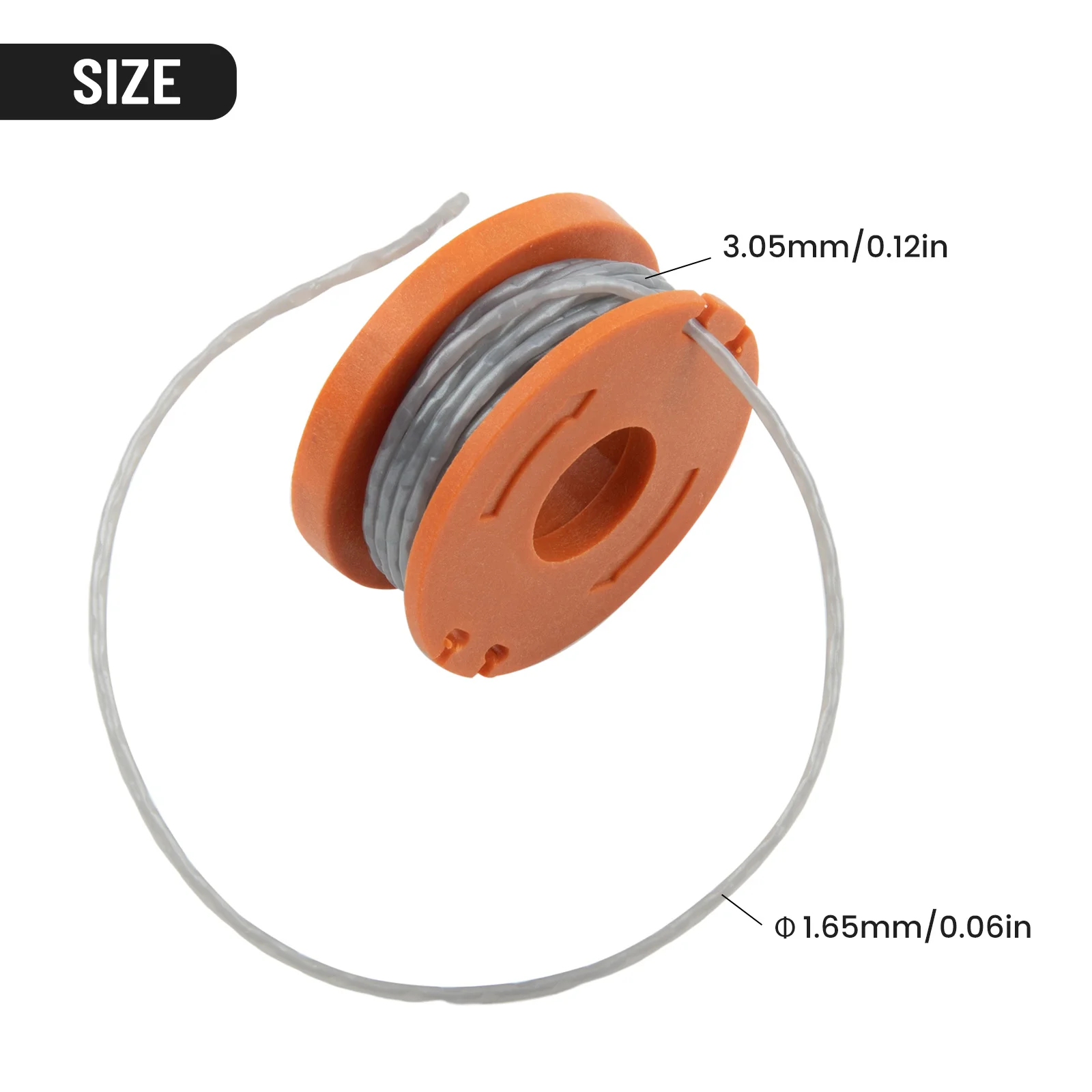 2pcs 1.3mm Diameter Line Spools  For POWERBASE N0F-GT-300/20-E Spool Line Trimmer Automatic Cord Supply Outdoor Power Equipment