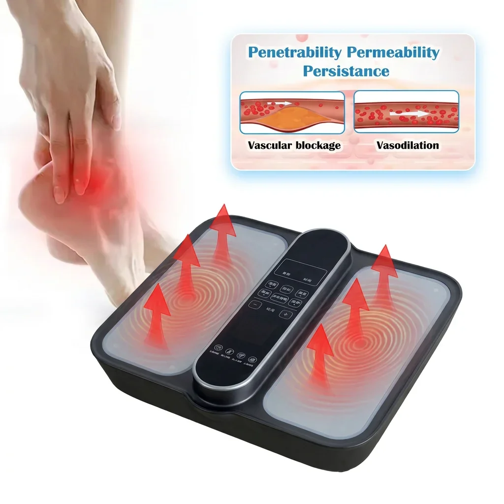 OEM ODM Terahertz Foot Massager P90 Stainless Steel Heating Blood Circulation Elderly Wellness Manufacturer Factory