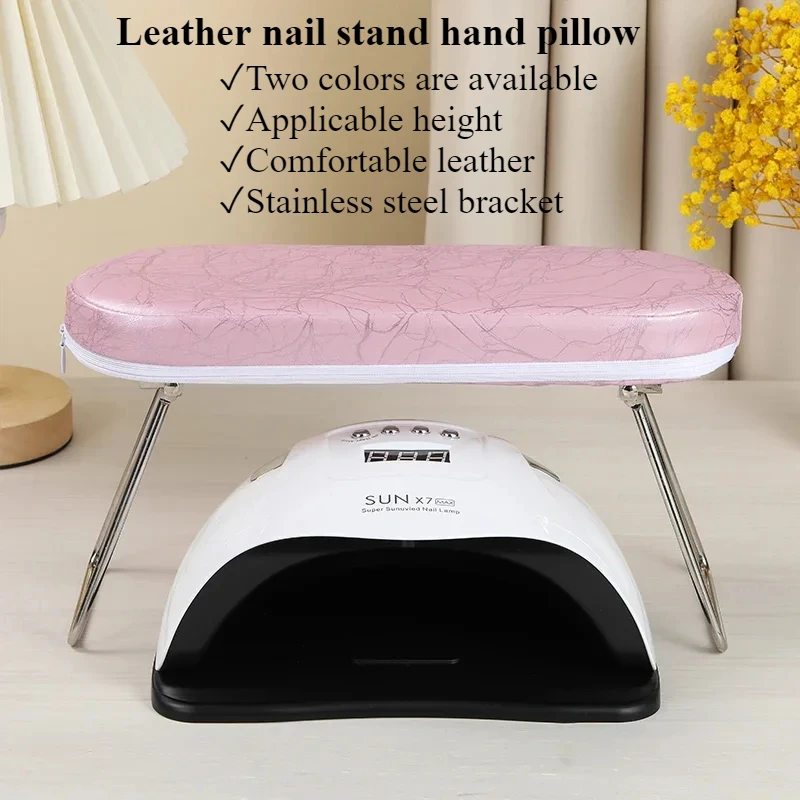 Waterproof Leather Hand Pillow Arm Rest Cushion Soft Washable Pillow Stand Nail Art Wrist Support Pad for Manicure Nail Art