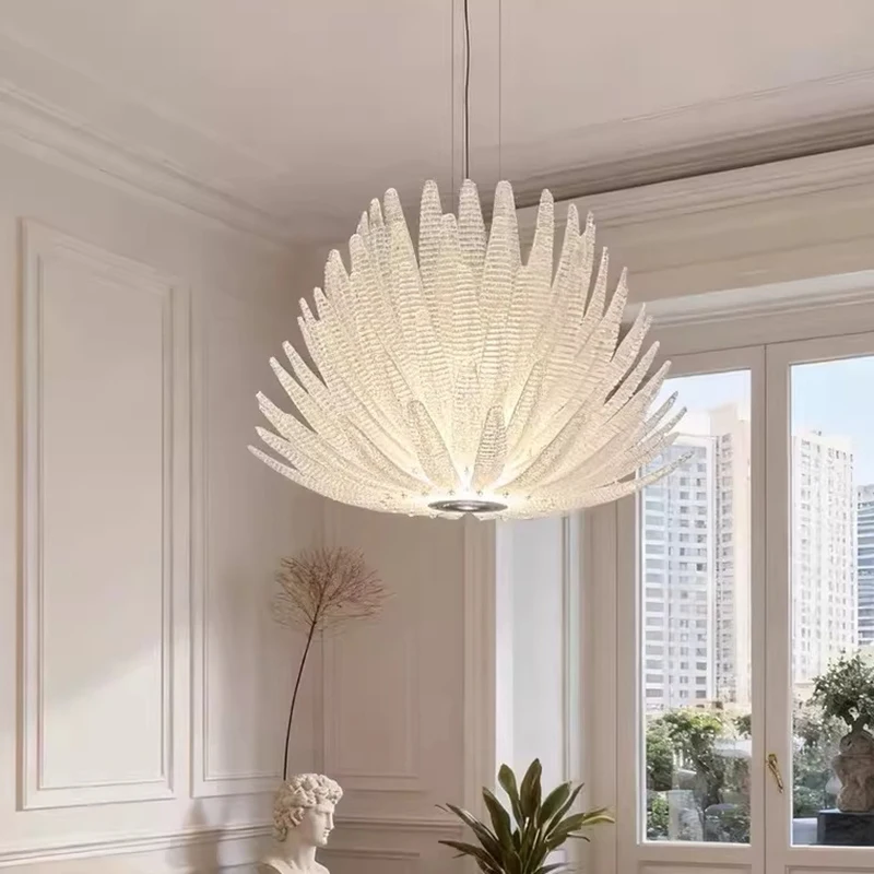 French Luxury Living Room Restaurant Pendant Lights Bedroom Hotel Villa High-end Crystal LED Chandelier Home Decor Lamps Fixture view 3