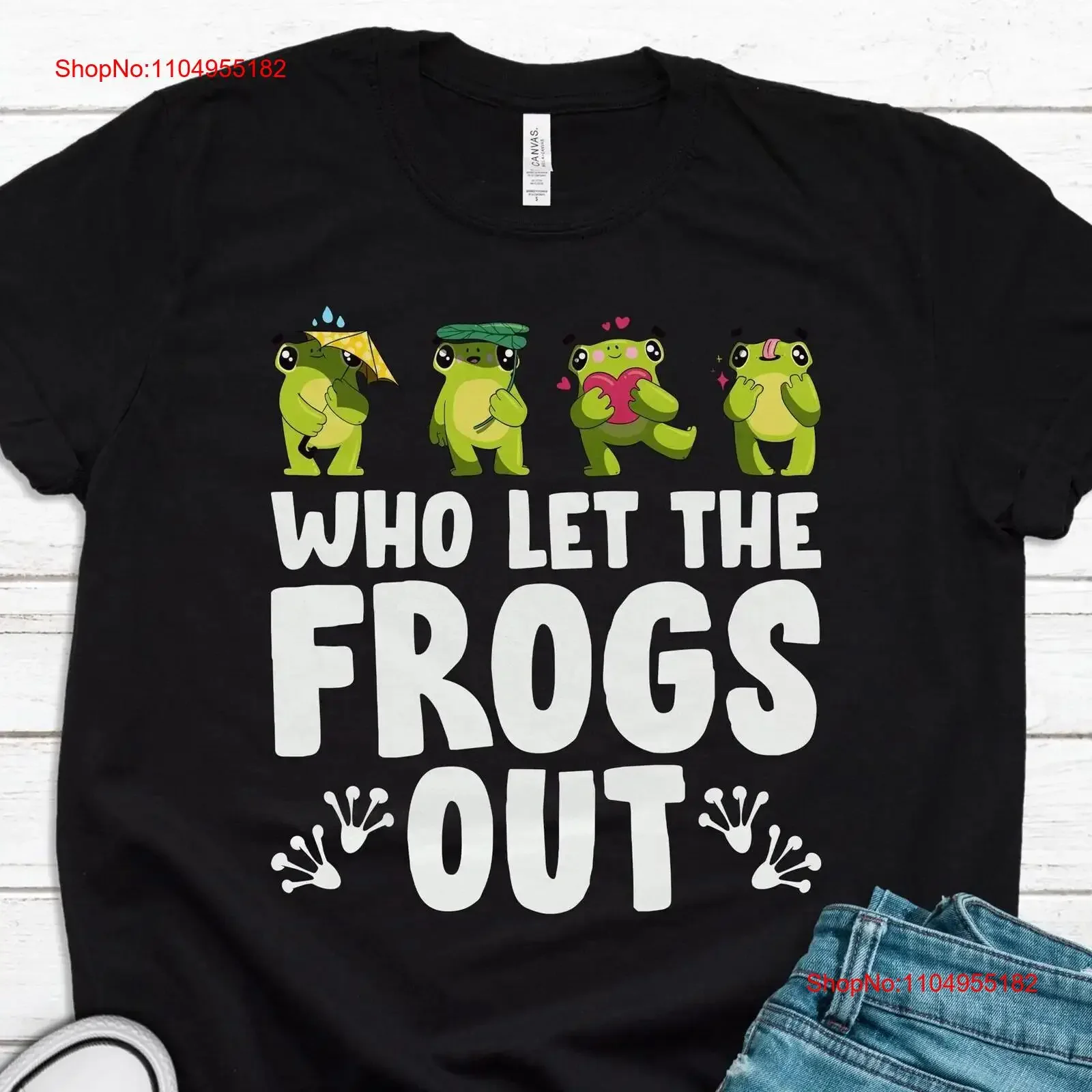 Frog Lover T Shirt Toad Cute Who Let The Frogs Out s T1256 vintage Washed streetwear Comfortable Breathable graphic Soft
