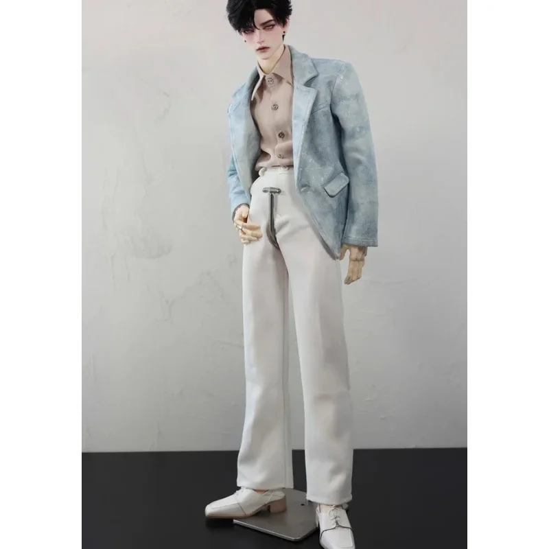 Vêtements de poupée BJD adaptés à l'uncle 1/4 1/3, taille id75, ensemble de costume décontracté en daim, 5 couleurs en accessoires de poupée (veste + pantalon)