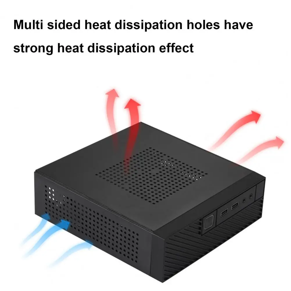 M06 Mini ITX Computer Case USB 2.0 3.0 HD AUDIO Ports Quick Heat Dissipation Rolled Steel HTPC Desktop Chassis PC Accessories