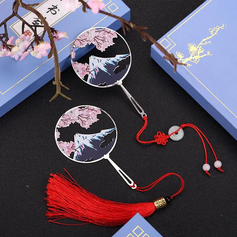 Imagem -02 - Grande Onda de Kanagawa Fujiyama Cherry Blossom Metal Bookmark Souir de Aniversário para Professor Marcadores para Livros a