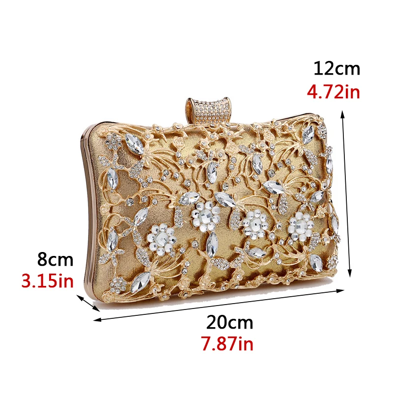 Shinny Glitter Evening Bags Rhinestone Hard-Surface Box Bags Elegant Female Wedding Shoulder Pouch Banquet Party Luxury Purse