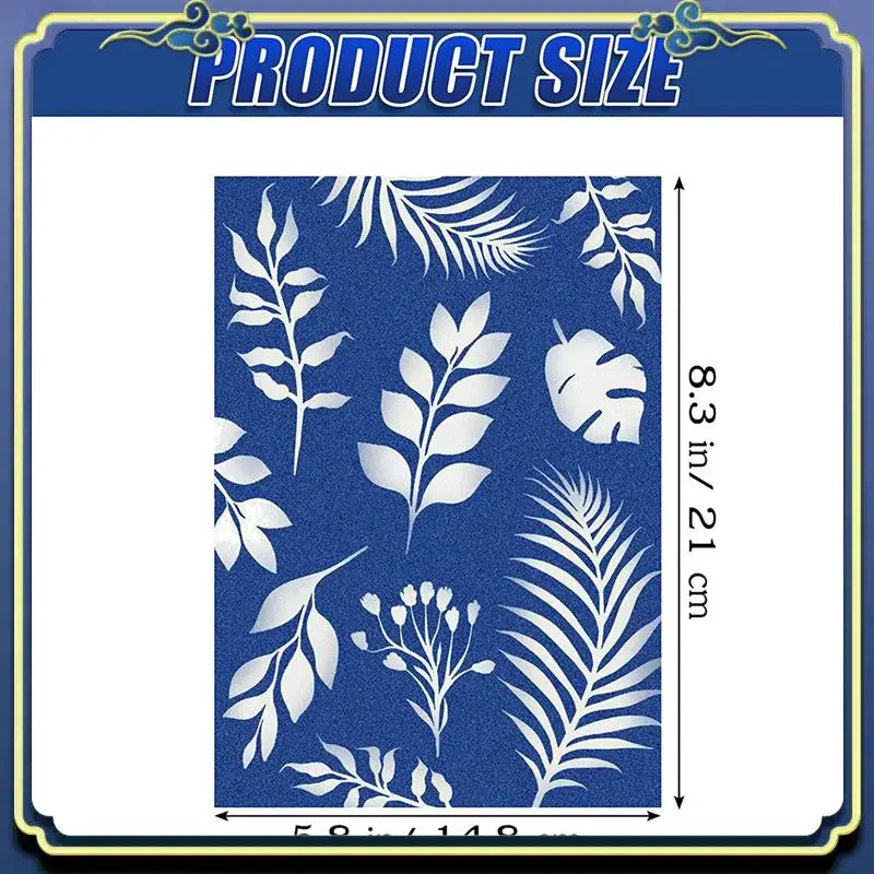 Portable Cyanotype Paper, 120 Pcs A5 Sun Print Paper Kit, High Sensitivity Sun Print Nature Printing Paper Solar Drawing Pape