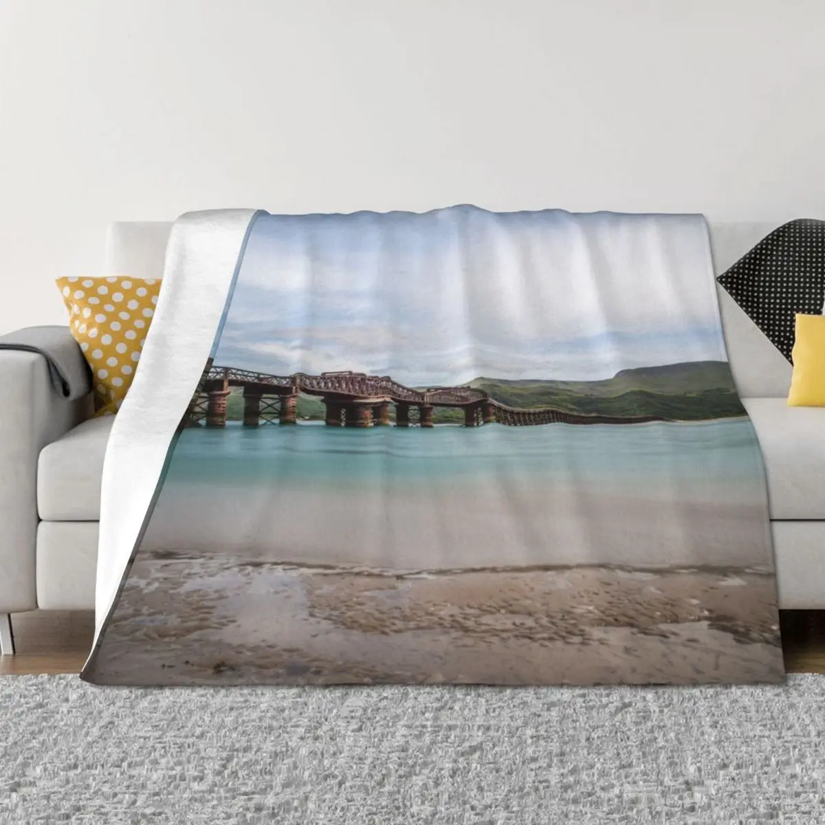 

Barmouth Bridge Throw Blanket Warm Hairys Luxury Thicken Travel Blankets