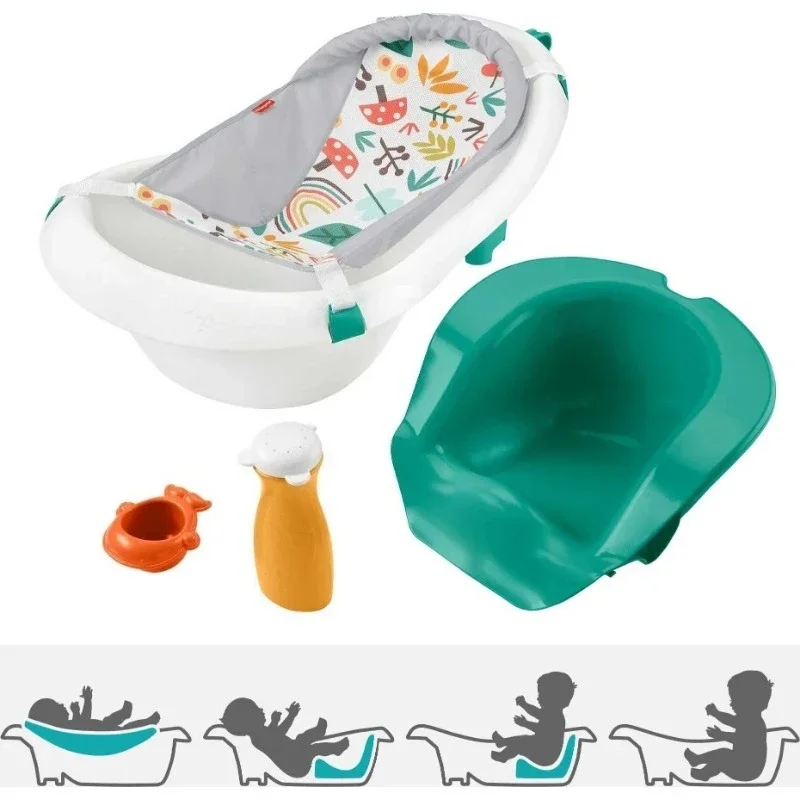 

New Upgrade,4-in-1 Sling ‘n Seat Tub Baby to Toddler Bath with 2 Toys, Whimsical Forest, Plastic,NEW,Free shippment