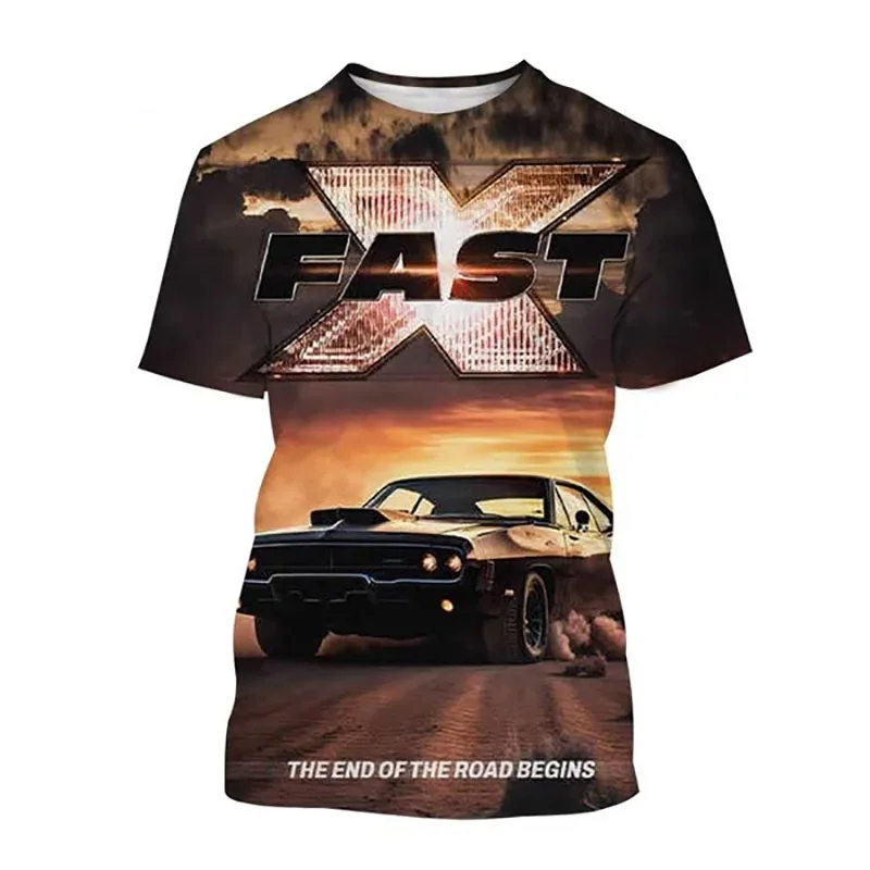 Latest Fast and Furious T-Shirts 3D Print Summer Men Woman Short Sleeve T Shirt Hip-hop Oversized Harajuku Top Tees Kid Clothing