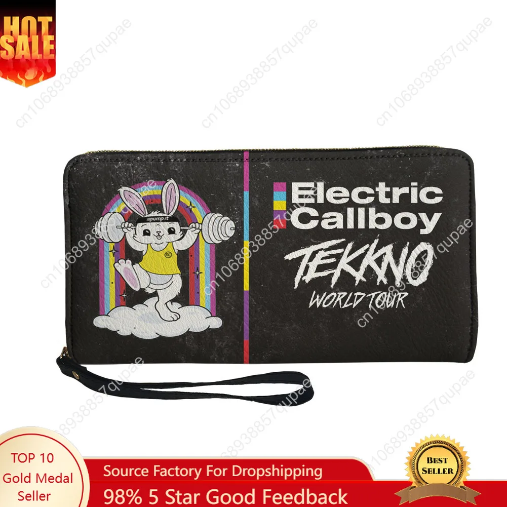 

Electric Callboy Electronic Band Custom Wallet Purse Mens Womens Zipper Long Wallets Double Print Portable Wallet Gift Bag