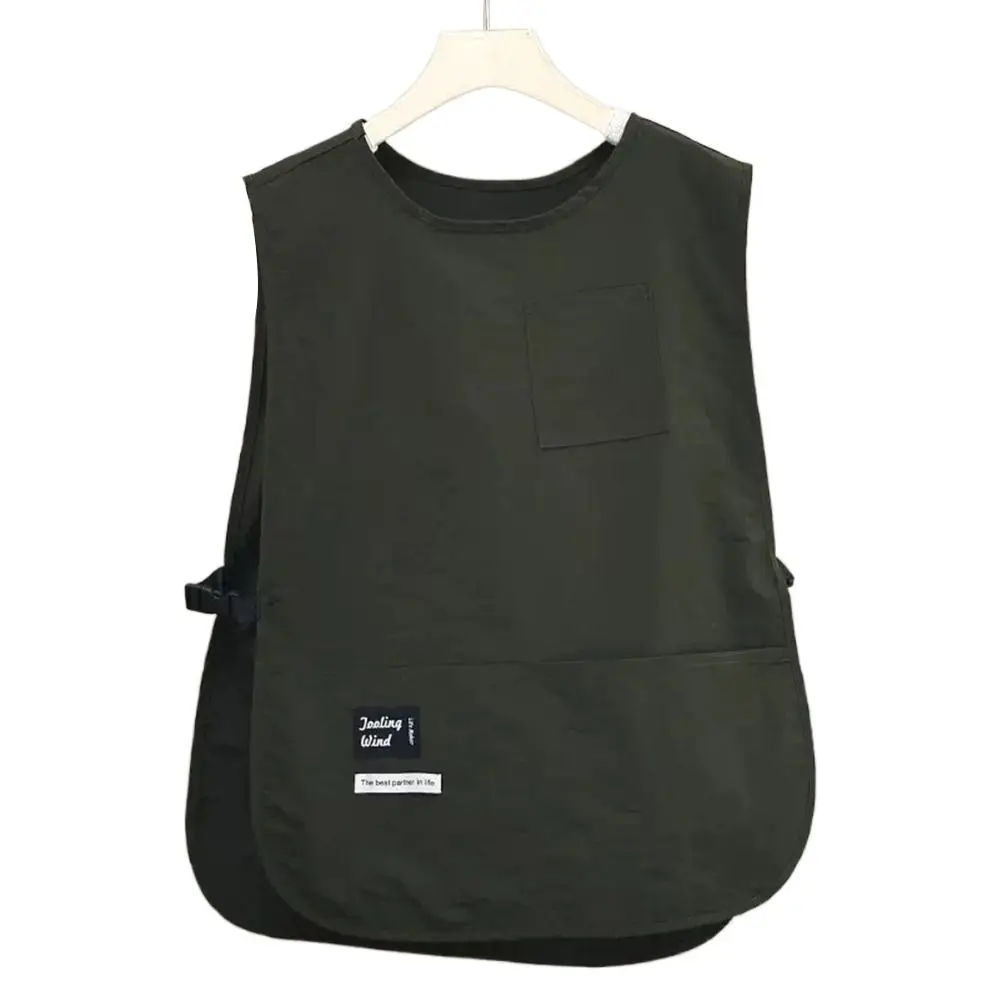 Waterproof Stain-Resistant Apron Nylon Vest Style Anti Dirty Kitchen Aprons Multipurpose Breathable Coffee House Uniform