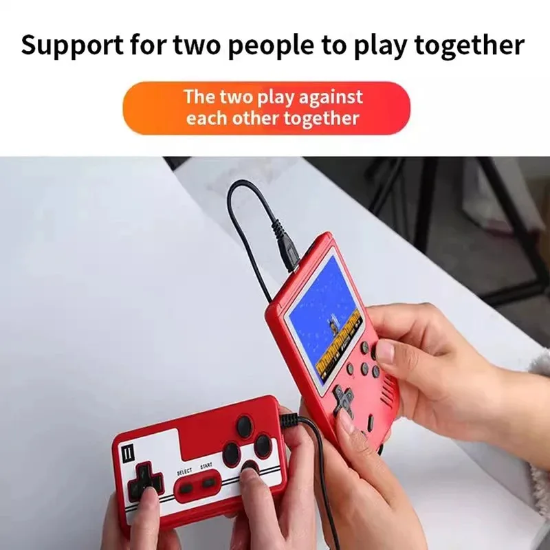 400 IN 1 Portable Retro Game Console Handheld Game Console Players 3.0 Inch LCD Sreen Two Player Remoter Controller Support TV