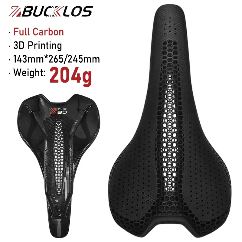 

BUCKLOS 3D печатное велосипедное седло для шоссейного велосипеда MTB, подушка сиденья для велосипеда, полностью углеродное волокно, седло для горного велосипеда для BMX Gravel