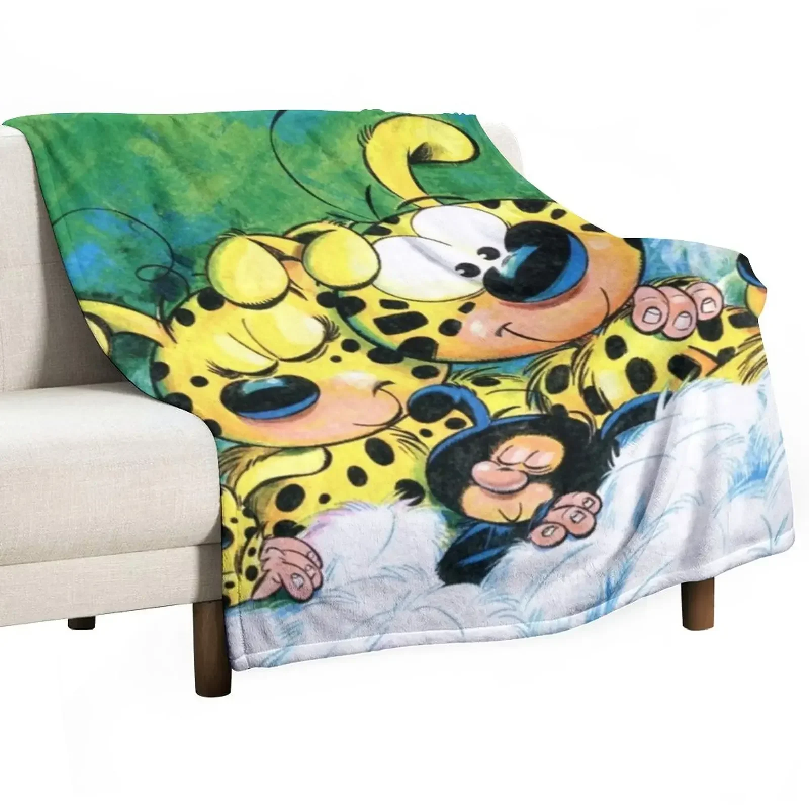 

Marsupilami with family sleeping Throw Blanket Extra Large Throw Kid'S christmas gifts Loose Blankets