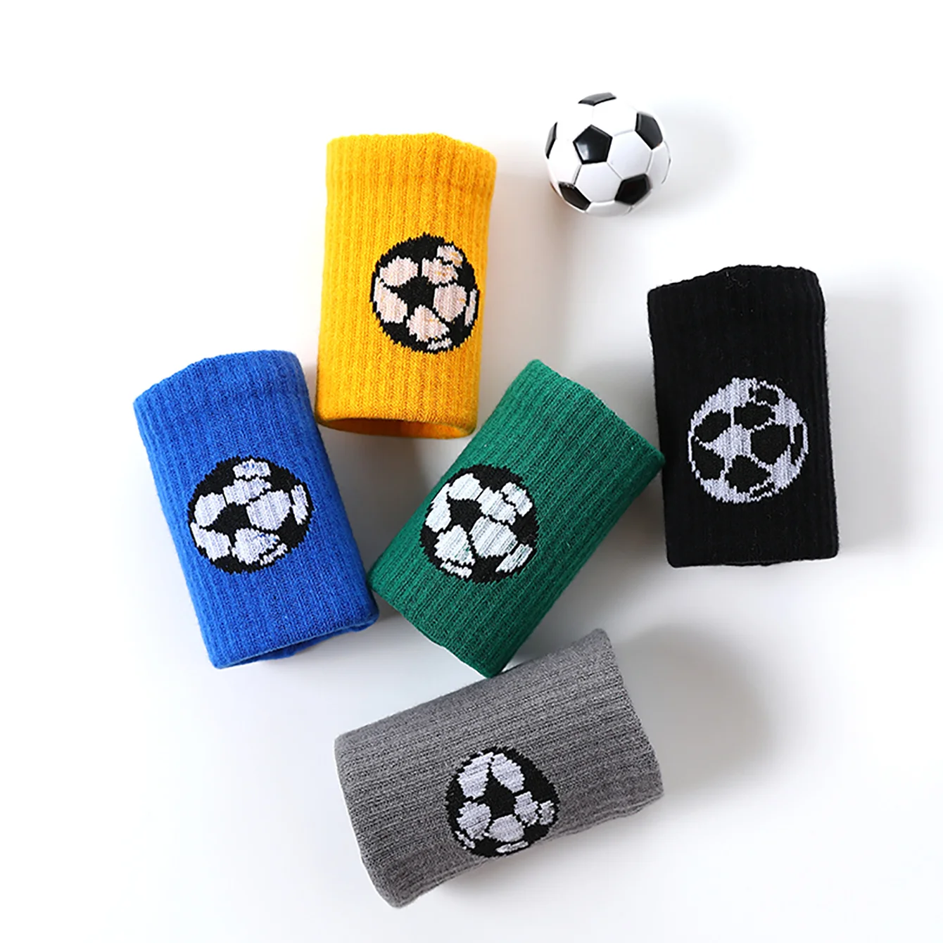 5 pairs of children's student football socks - breathable and sweat absorbing mid tube sock design, comfortable fit - ideal choi