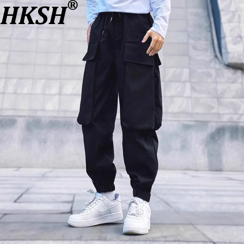

HKSH Spring Summer Men's Niche Design High Street Trendy Functional Style Large Pocket Harem Hip Hop Jogger Cargo Pants HK 7370