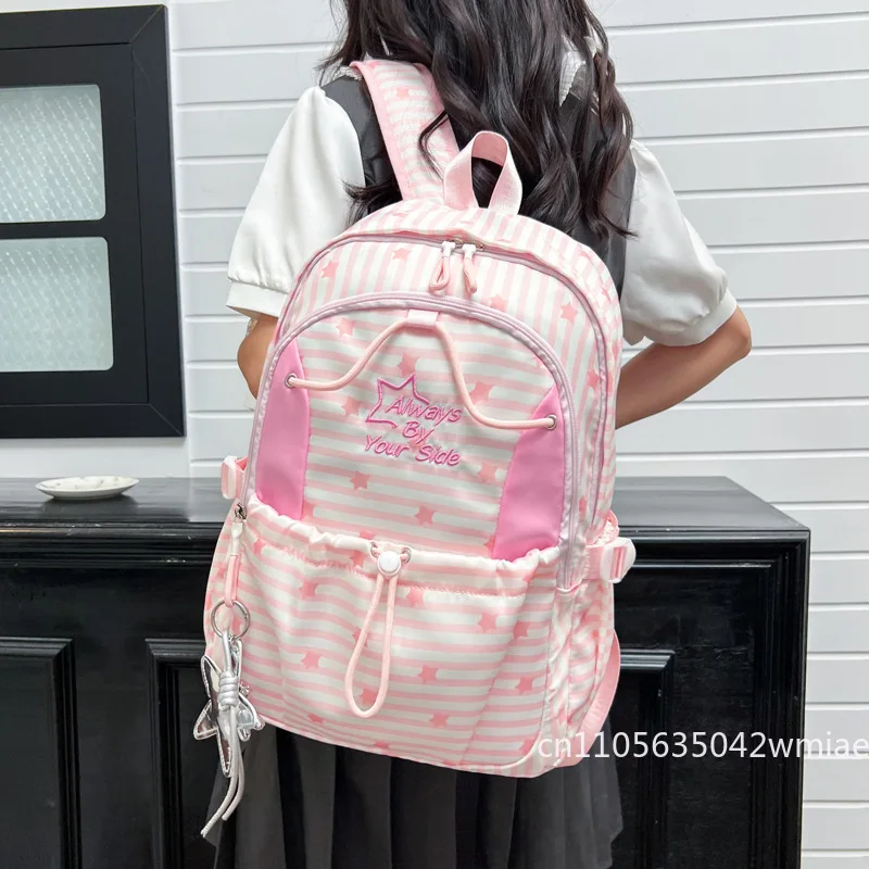 2026 New Student Backpack Fashion High Quality Lightweight Girl Backpack Cartoon Versatile Multi Functional Storage Backpack