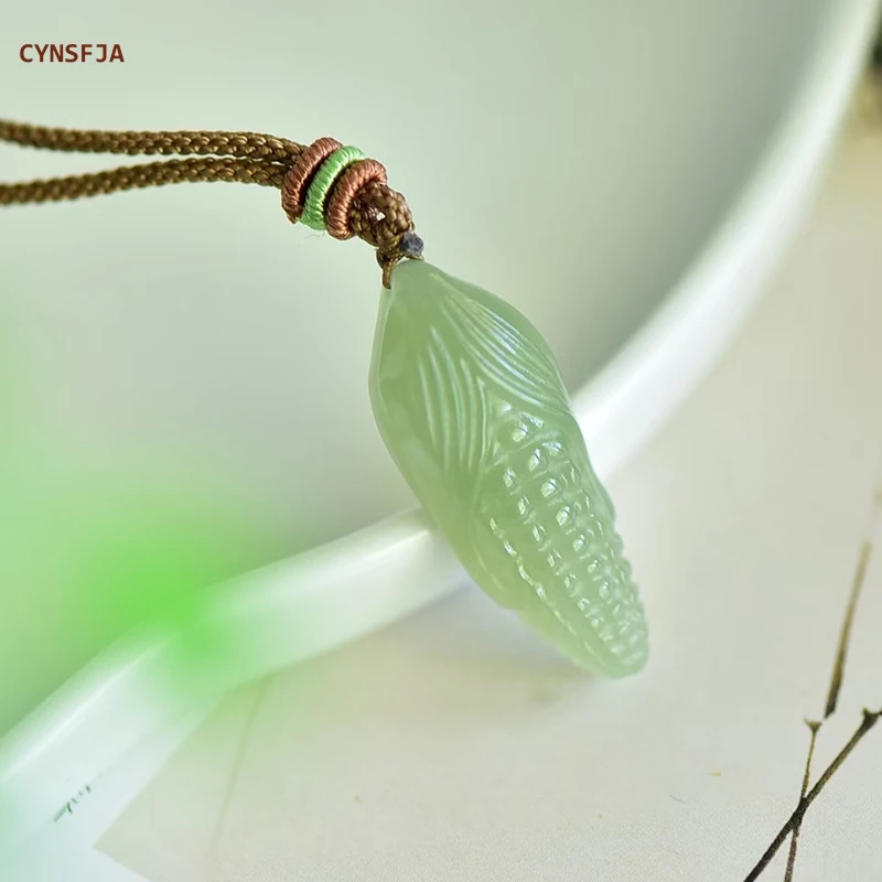 CYNSFJA New Real Certified Natural Hetian Nephrite Unisex Lucky Amulets Charms Happiness Jade Pendant High Quality Bless Gifts