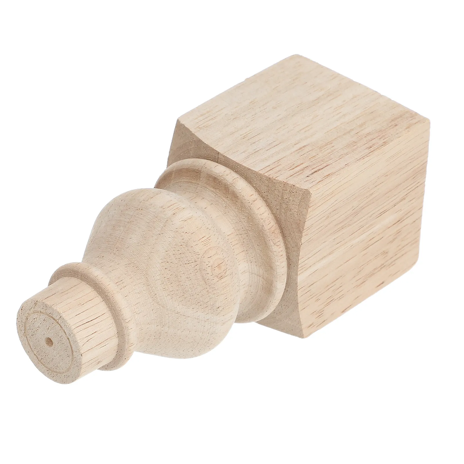 5.89 French Style Wood Furniture Feet Round Unfinished Sofa Legs Replacement Bun Feet Solid Wood Farmhouse Table Legs Couch