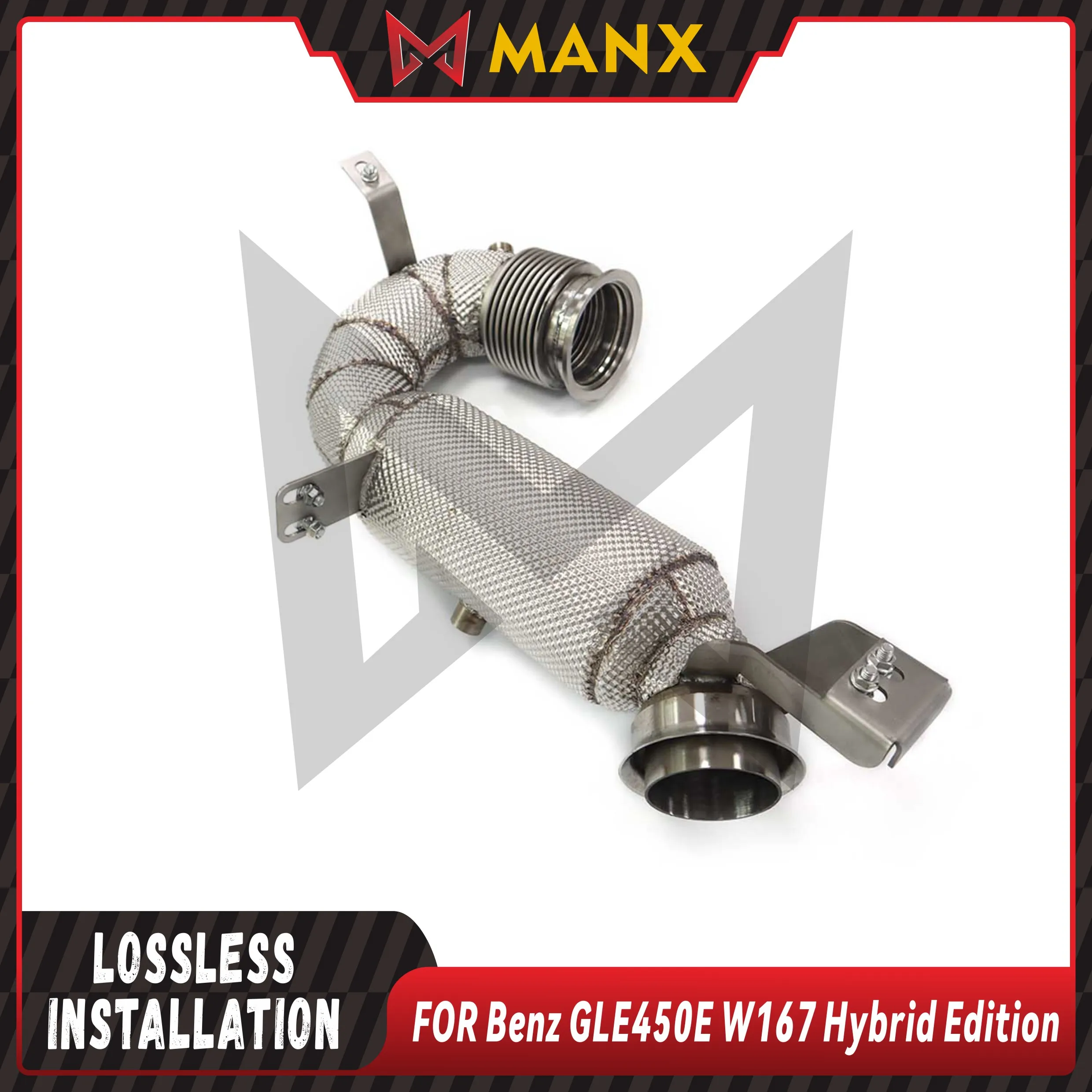 

MANX Downpipe Suitable for Benz GLE450E W167 Stainless steel Performance Exhaust System With Heat Shield Lossless installation