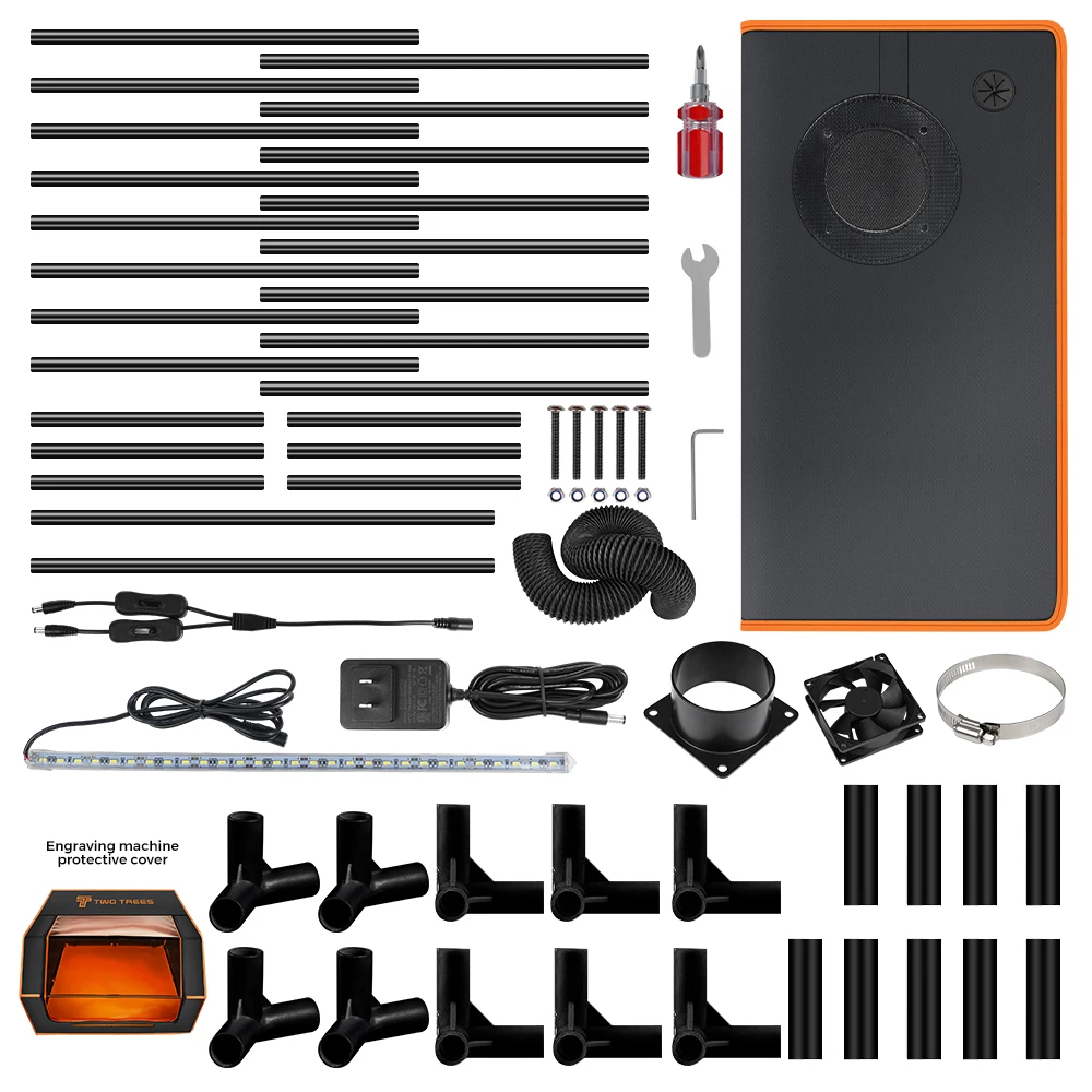 Imagem -05 - Twotrees-gravador a Laser com Exaustor e Tubulação Fits Fireproof e Dustproof Capa Protetora 780x720x 460 mm