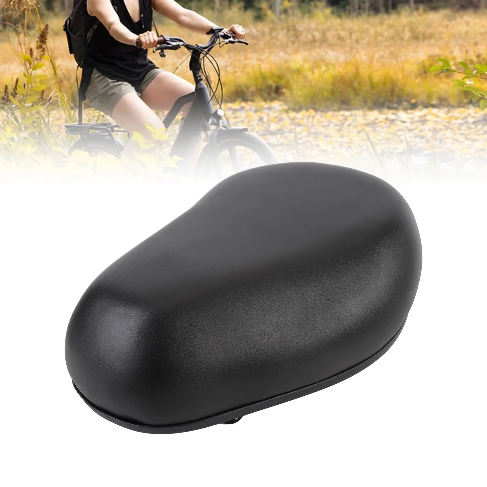 

Electric Scooter Seat Cushion Easy Install Reflective Strap Comfortable Shock Absorbing Electric Cycle Seat Cushion for Riding