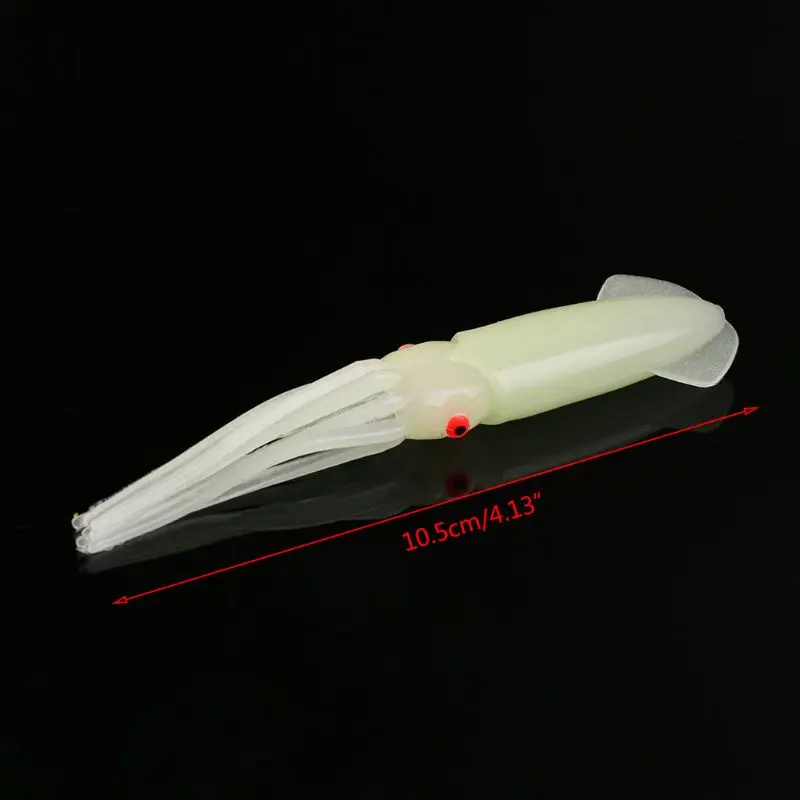 Y1UB 1pc New 110mm B2 Fishing Octopus Squid Bodies Luminous Fish Lures Glow In Dark