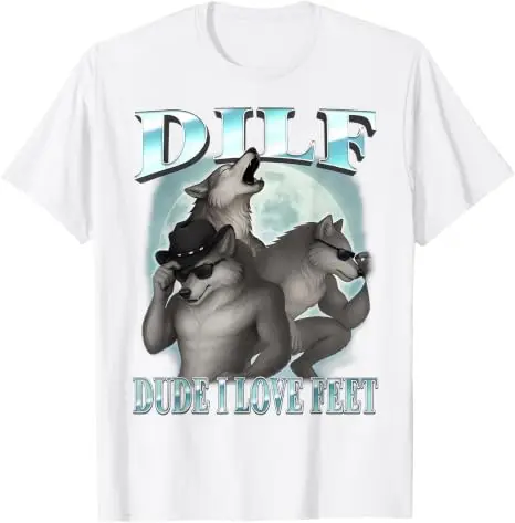 Alter, ich liebe Füße, lustiges Alpha-Werwolf-Mond-Bootleg-Meme-T-Shirt, Y2k-Werwolf-Mond, weiche Baumwoll-T-Shirts, Herrenmode, Ästhetik – Detail 17