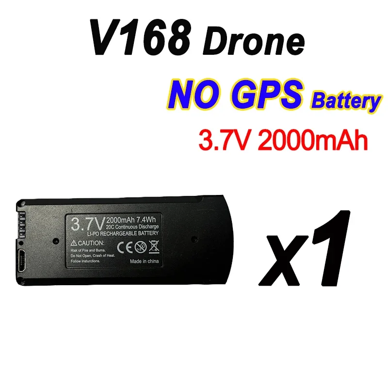 Original V168 Pro Max GPS Battery 7.4V 3000mAh V168 Dron 3.7V 2000mAh For V168 RC Quadcopter Spare Battery Parts Accessories