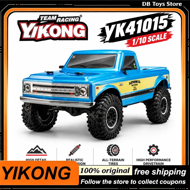 YIKONG YK41015 1/10 RC Crawler 4WD 2-Speed Front Rear Diff Lock Waterproof Off-Road Pickup Truck RTR Remote Control Car Toy Gift