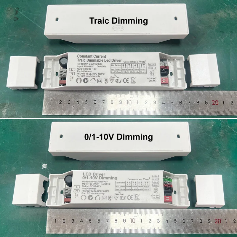 DW-GV2040FK07 الناتج DC30-42V 0-10 فولت عكس الضوء أحادية Led سائق التيار الكهربائي مع Dip التبديل ماكس 40 واط LED الطاقة