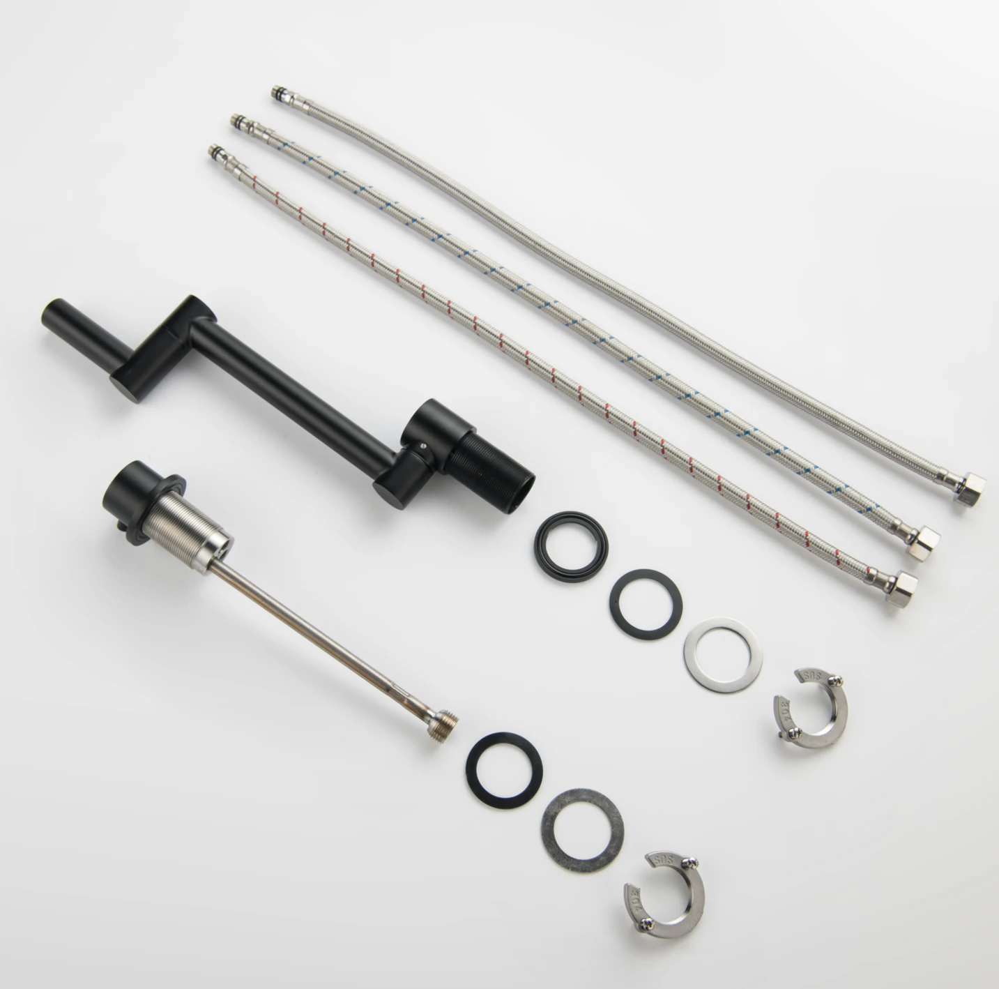 Tifilojia Foldable Kitchen Faucet,Black Kitchen Faucet, Folding rv Kitchen Faucet,Inner Window bar Sink Kitchen Faucet