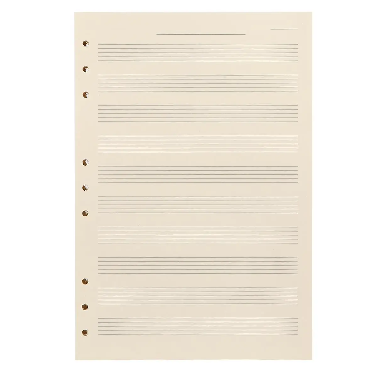 100 Sheets Five-Line Manuscript Refill Paper Notebook Music Writing 3mm Line Spacing Smooth Loose Leaf Staff Beginner