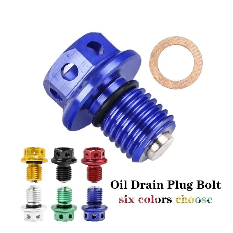 

M12x1.5 Engine Oil Drain Magnetic Plug, Washer Gasket for Honda CRF XR Z50 CR80 50cc 90/110/125/140/150CC Pit Dirt Bike Motor