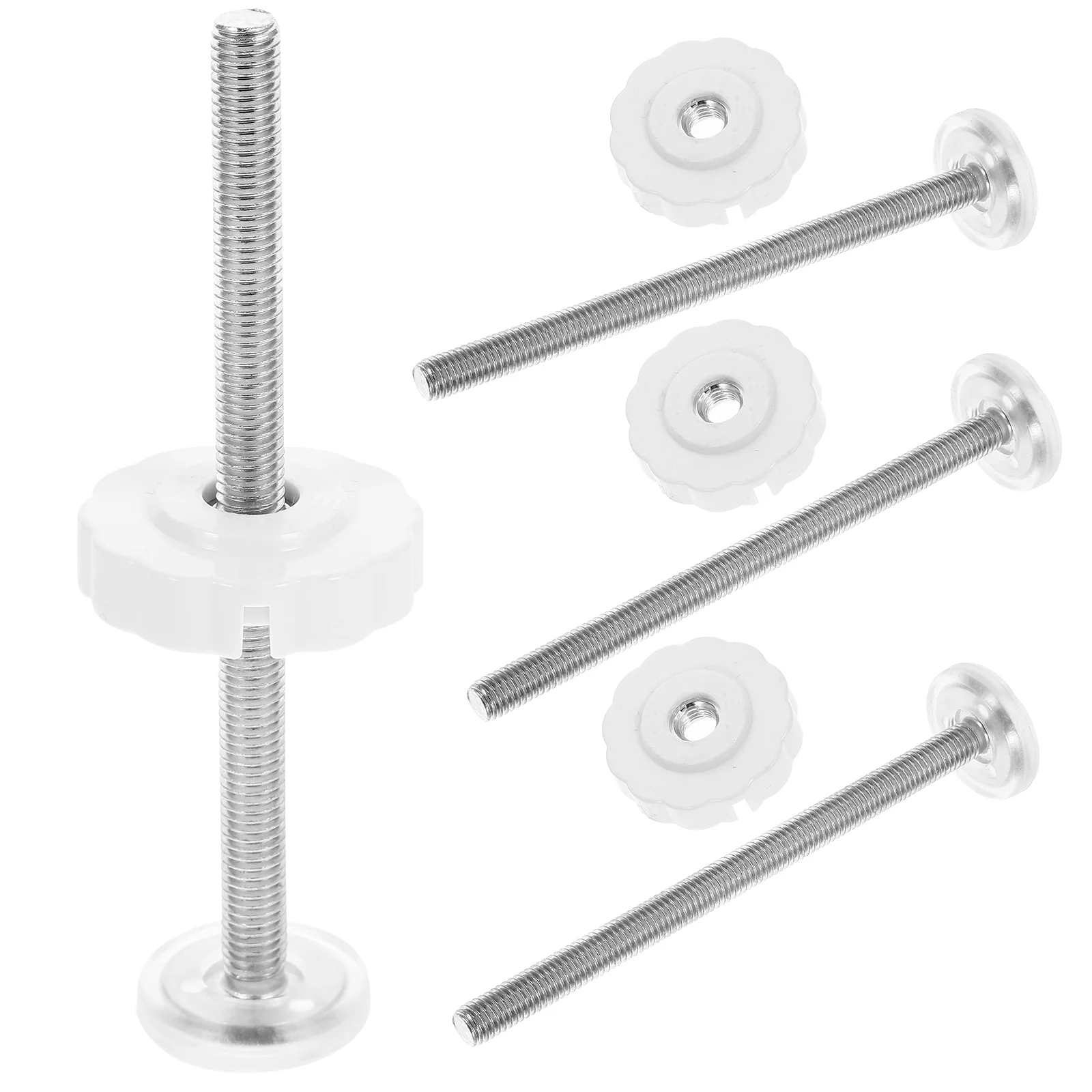 4 Pcs Baby Gate Hardware Pet Gates Tension Parts Door Bolt Replacement Threaded Spindle Rods ABS for