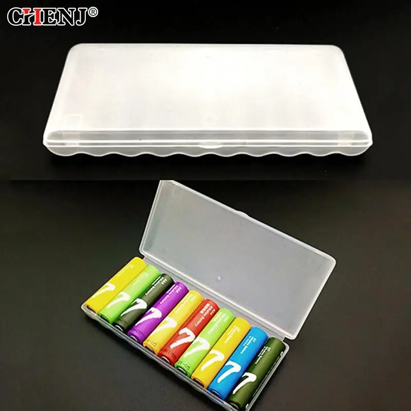 1pcs Portable Plastic Battery Case Cover Holder Storage Box For 10pcs AAA Batteries Storage case for 10pcs AAA battery