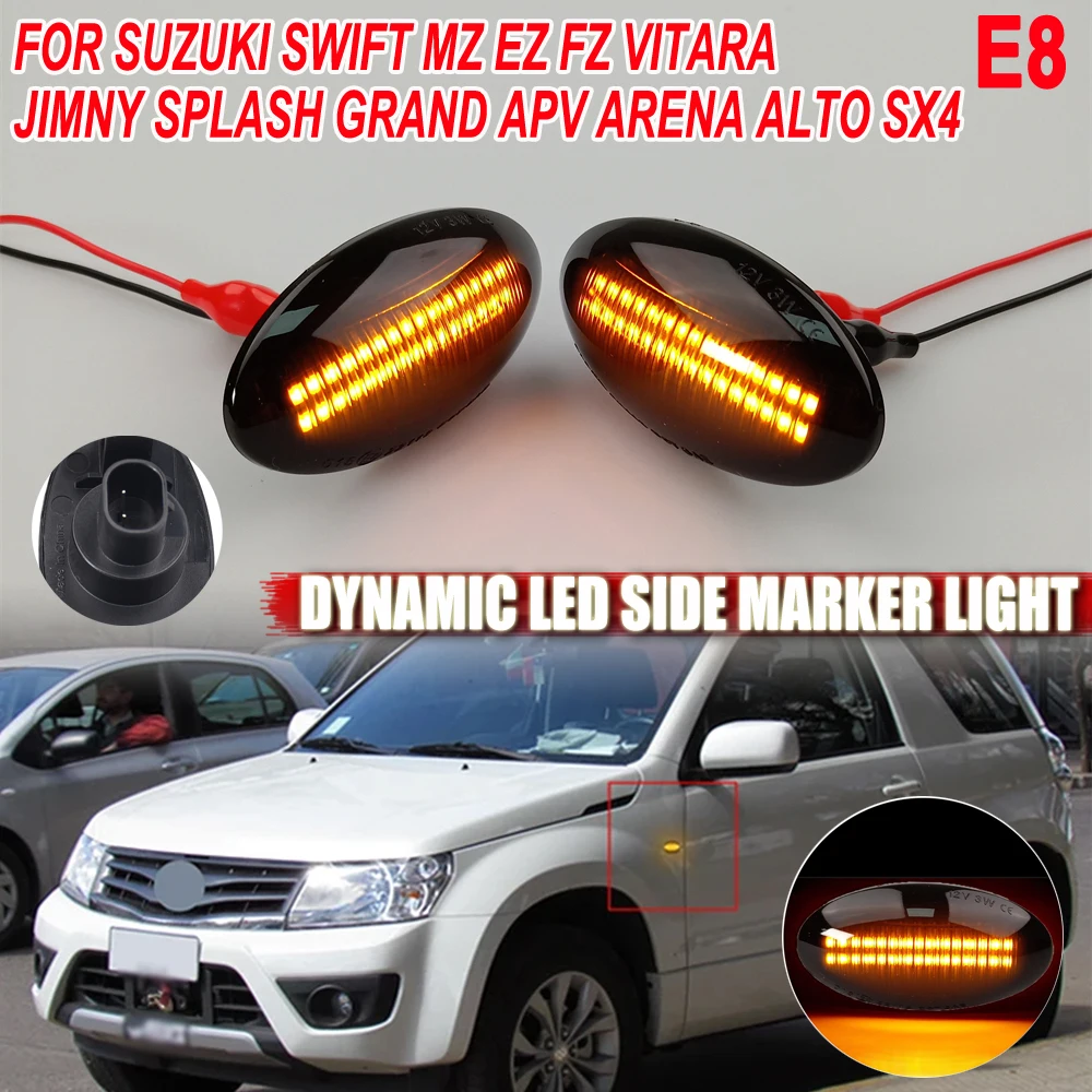 1Pair LED Turn Signal Side Marker Light For Suzuki Swift Alto SX4