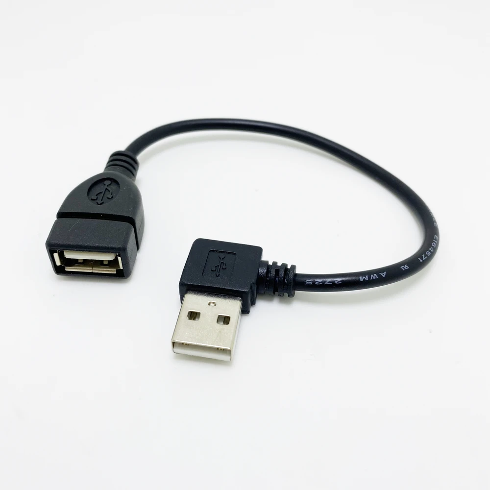 1 PCS USB 2.0 A Male to Female 90 degree Angled usb extension cord cable USB2.0 male to female right cable