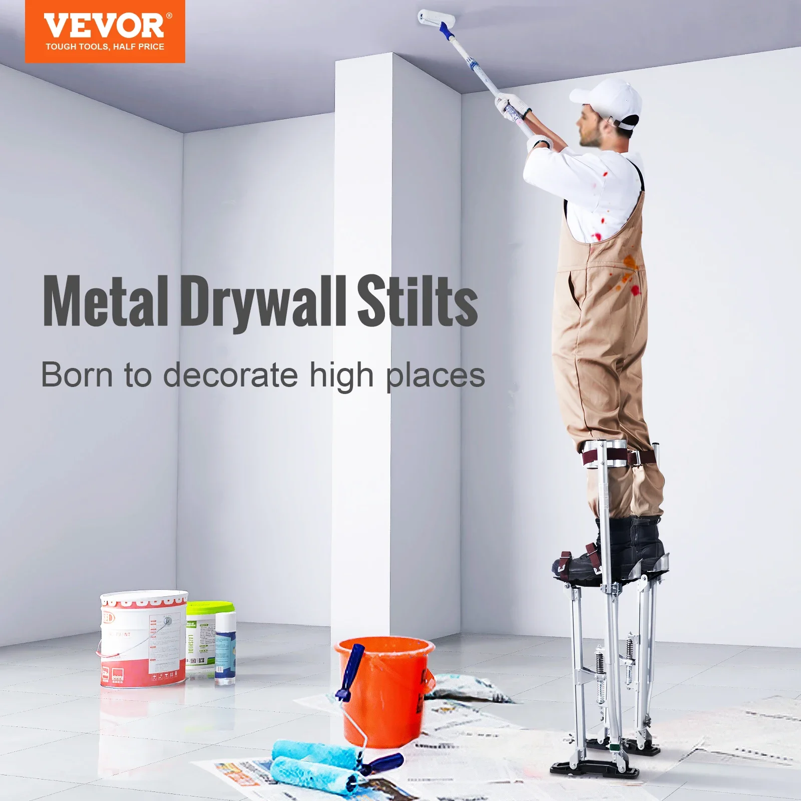 VEVOR   Drywall Stilts Professional Aluminum lastering Stilt Ladder Adjustable Plastering Stilts Paint Tool Stage Props