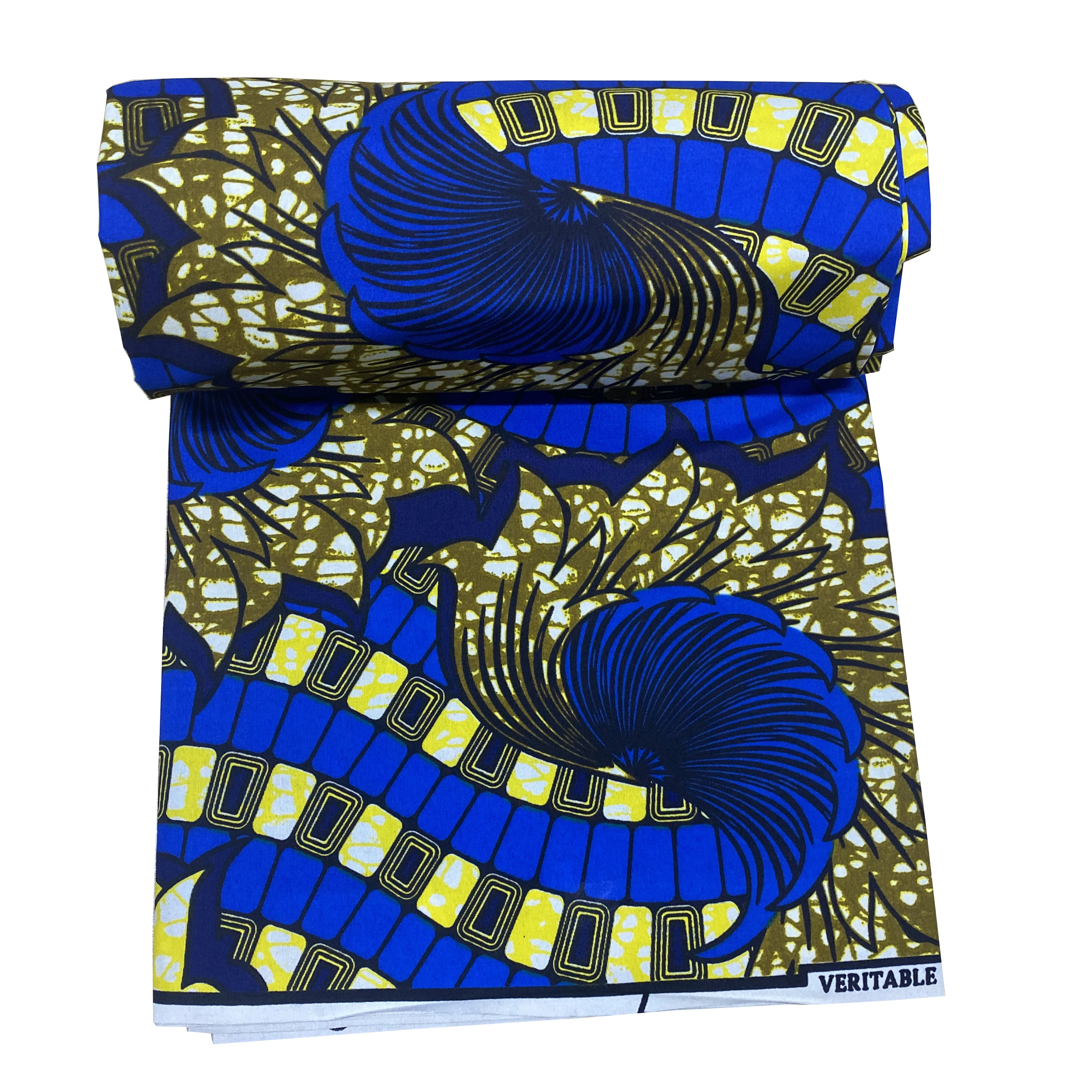 Autentico tessuto africano Ankara in cera da 6 metri, stock fresco, di alta qualità, perfetto per progetti fai da te da cucire