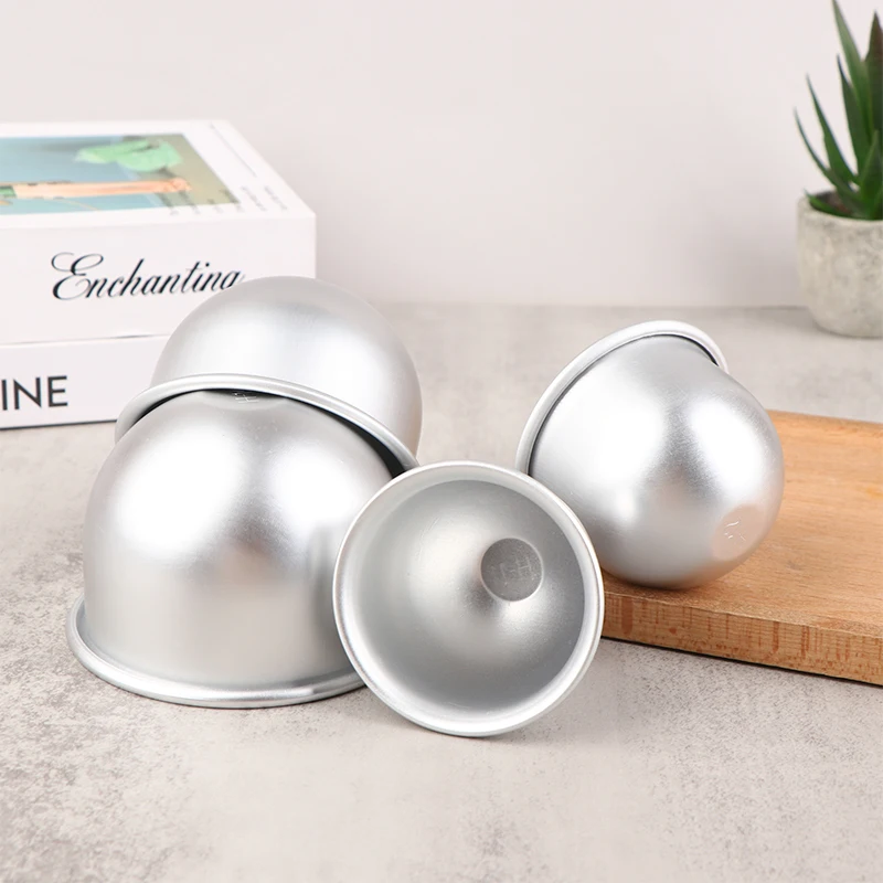 Different Round Deep Dome Anode Cake Moulds Aluminum Alloy Deep Semicircle Cake Mold Princess Skirt Mold DIY Baking Tools