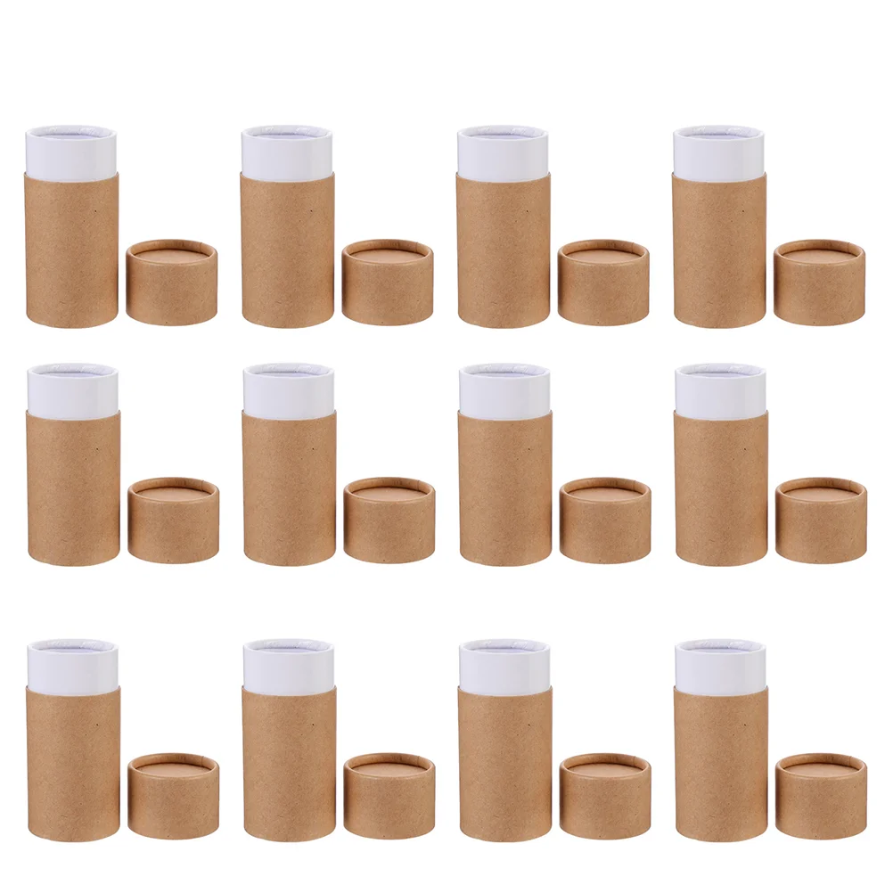 15 Pcs Paper Tube Gift Box Food Containers with Lids Thickened Canister Small Storage Jar Household Face Mounting Kitchen Tea