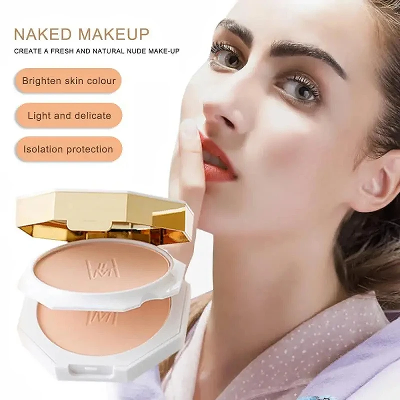 2 In 1 Loose Powder Natural Soft Powder Waterproof Oil Control Translucent Skin Finish Durable Sweat Proof Professional Makeup