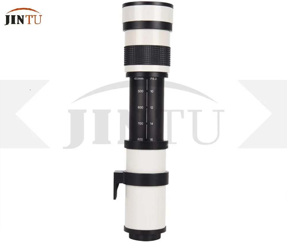 JINTU 420–800 mm F/8,3 MF Telezoom-Objektiv-Set für Nikon D3000 D3100 D3200 D3300 D3400 D5000 D5100 D5200 D5300 D5500 D5600 D80