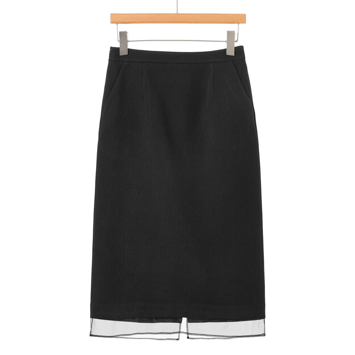 Falda de cintura alta con abertura de la colección Karla Spring de Stephens Lake para personas mayores, de fibra de poliéster transpirable, ideal para el día a día.