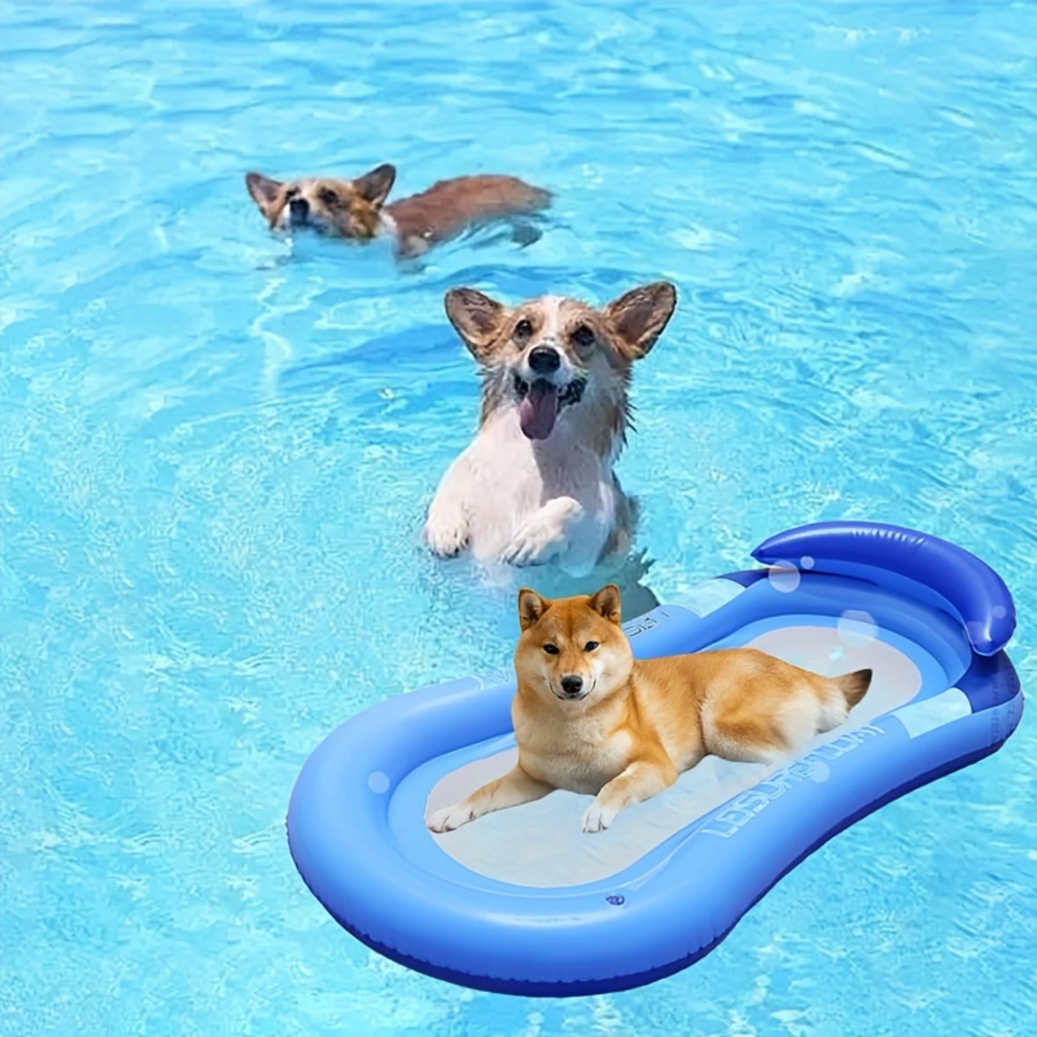 

"Water-Safe" Summer Fun Inflatable Dog Pool Float - Durable Pet Floating Raft For Water Play & Swimming