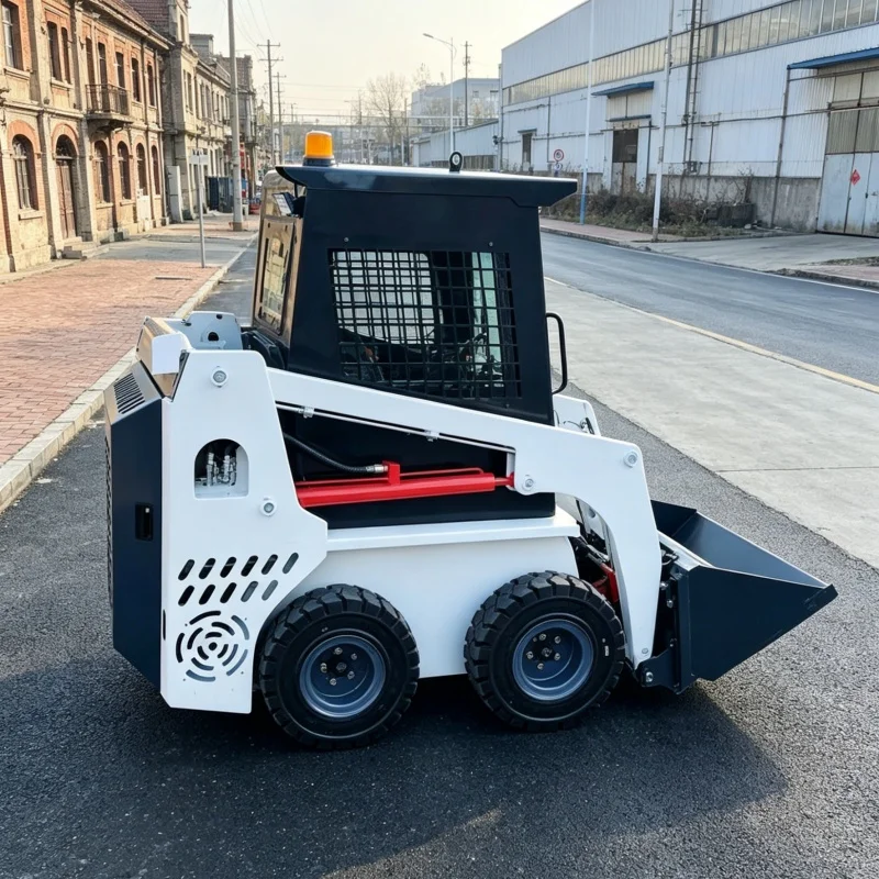 

Customized Skid steer loader for narrow space operation, ride-on compact multi-purpose loader for construction