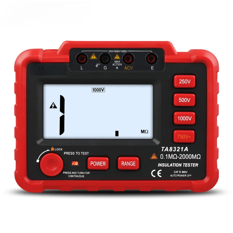 Megameter 500V High Voltage Electronic Shaker 1000V Electrical High Resistance Meter 2500V Insulation Resistance Tester