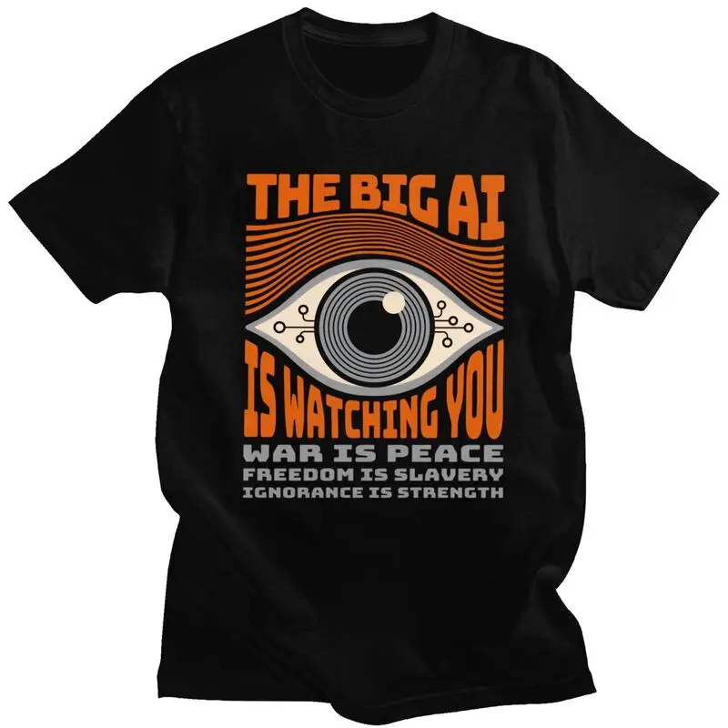 George Orwell 1984 Election Dystopian T Shirt Unisex Short Sleeve Awesome Graphic Clothing Summer Style Pure Cotton Camisetas