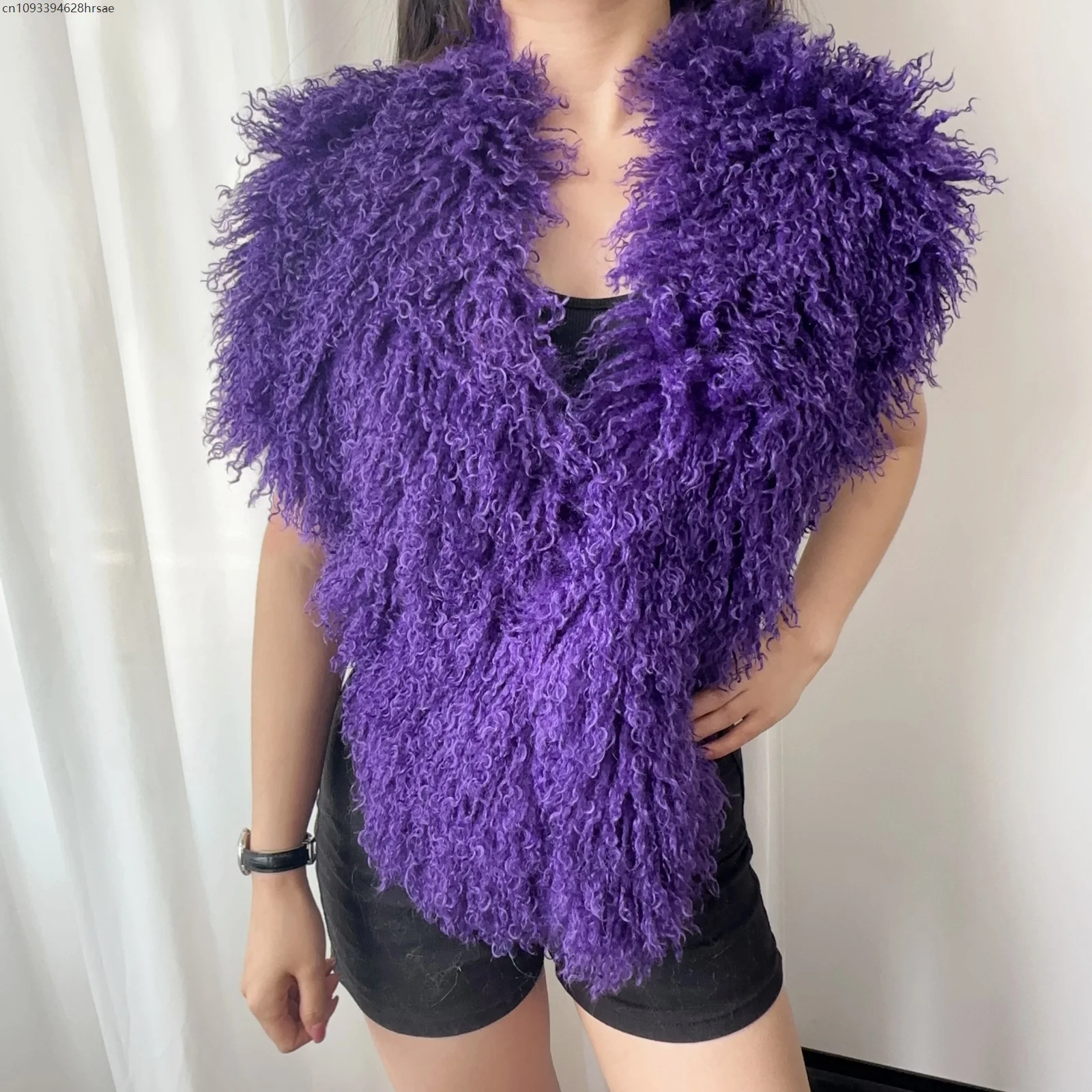 

Sexy Furry Backless Halter Tops Fur Vest For Women Warm Outerwear Y2K Streetwear Clubwear Multiple Colors